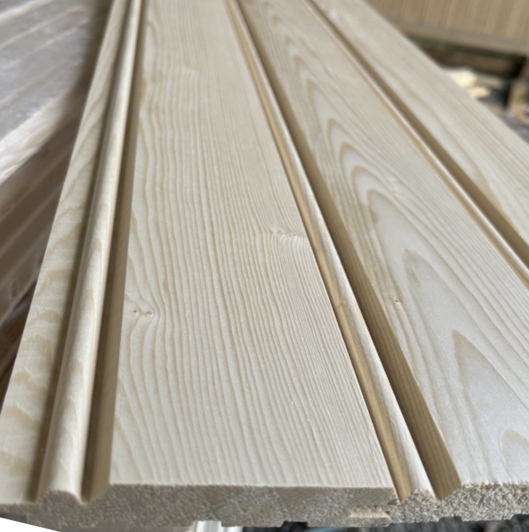 Helmipaneeli 15×95-120x3300mm puuvalmis-valkoinen - Image 2