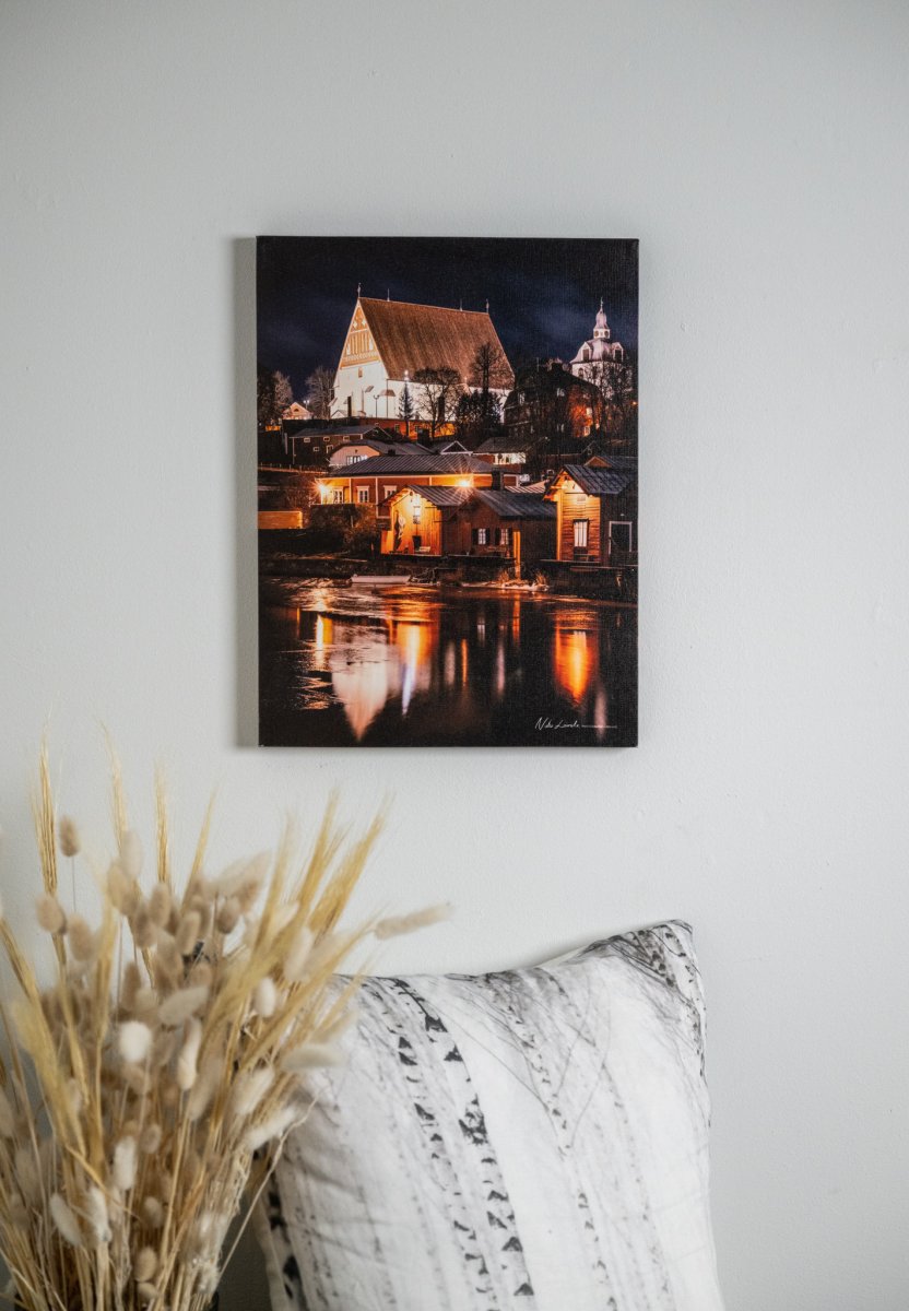 Valotaulu kirkko ja aitat – 30x40cm - Image 3
